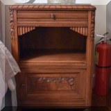 F46. Antique marble top nightstand. 29&rdquo;h x 20&rdquo;w x 14&rdquo;d 